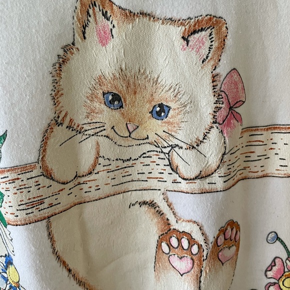 land n sea Tops - Vintage kitty cat top